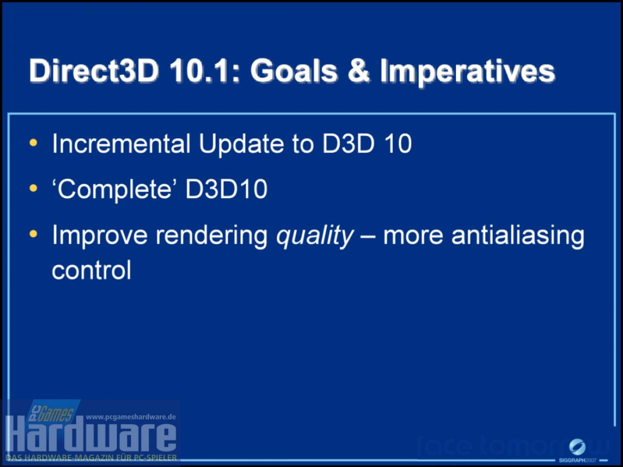[09/08/2007] D3D10.1 Tech-Preview bei der Siggraph 2007 (Bild: PCGH)