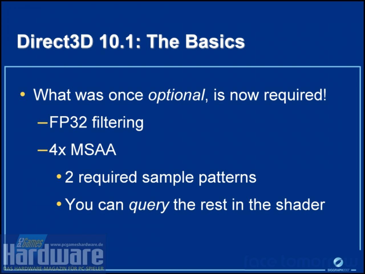 [09/08/2007] D3D10.1 Tech-Preview bei der Siggraph 2007 (Bild: PCGH)