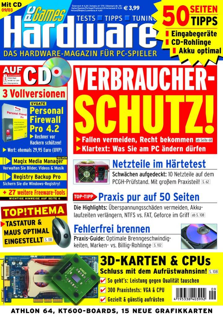 [10/08/2007] PCGH Ausgabe 09/2003