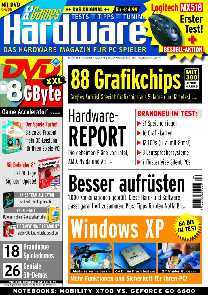 [10/08/2007] PCGH-Ausgabe 04/2005