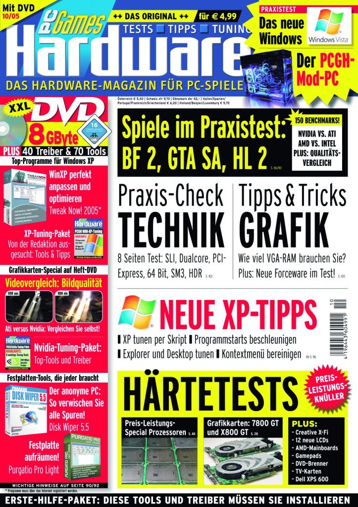 [10/08/2007] PCGH-Ausgabe 10/2005