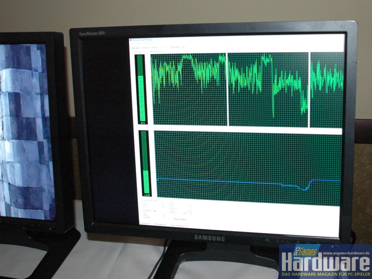[18/09/2007] Meist lag die CPU-Auslastung bei 61 bis 69 Prozent. (Bild: PCGH)