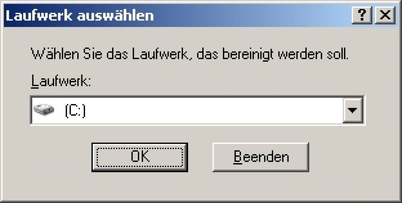 [10/09/2007] Wählen Sie das Laufwerk aus.
