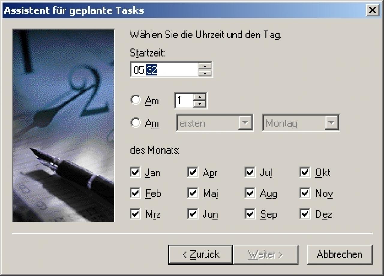 [10/09/2007] Legen Sie die Häufigkeit der Aktion fest.