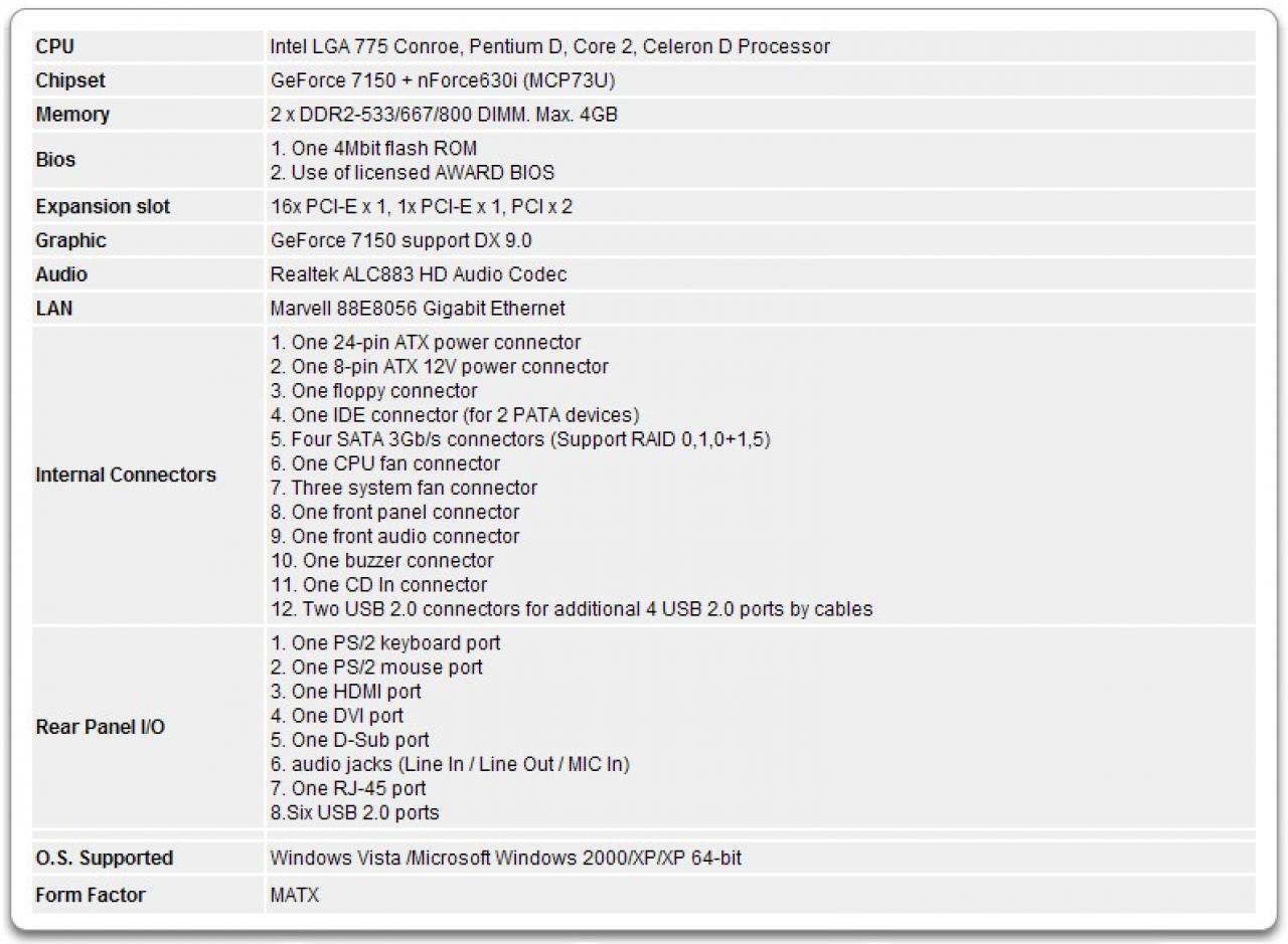 [25/09/2007] Technische Daten des SL73UM-HDMI