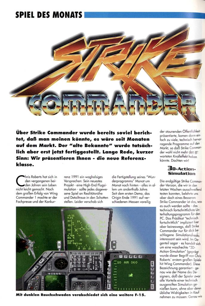 [05/09/2007] Strike Commander galt seinerzeit als Hardware-Killer - und als Referenz.