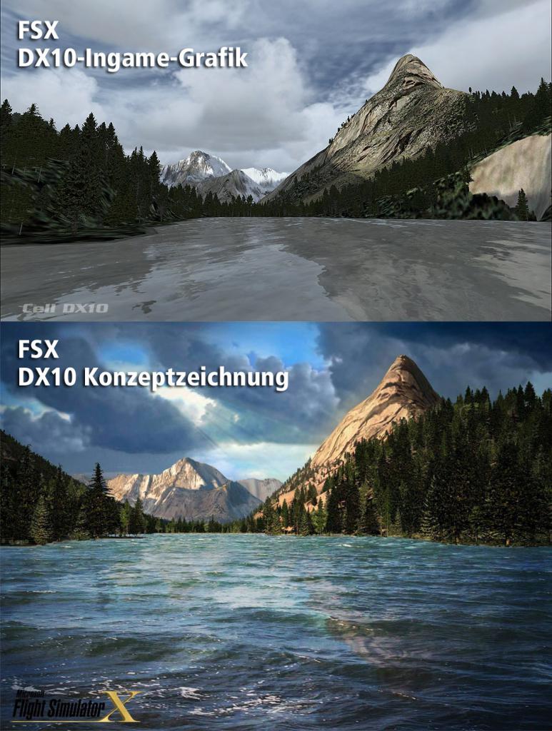 [08/10/2007] DX10 Ingame gegen Konzept (Bild: User Cell)