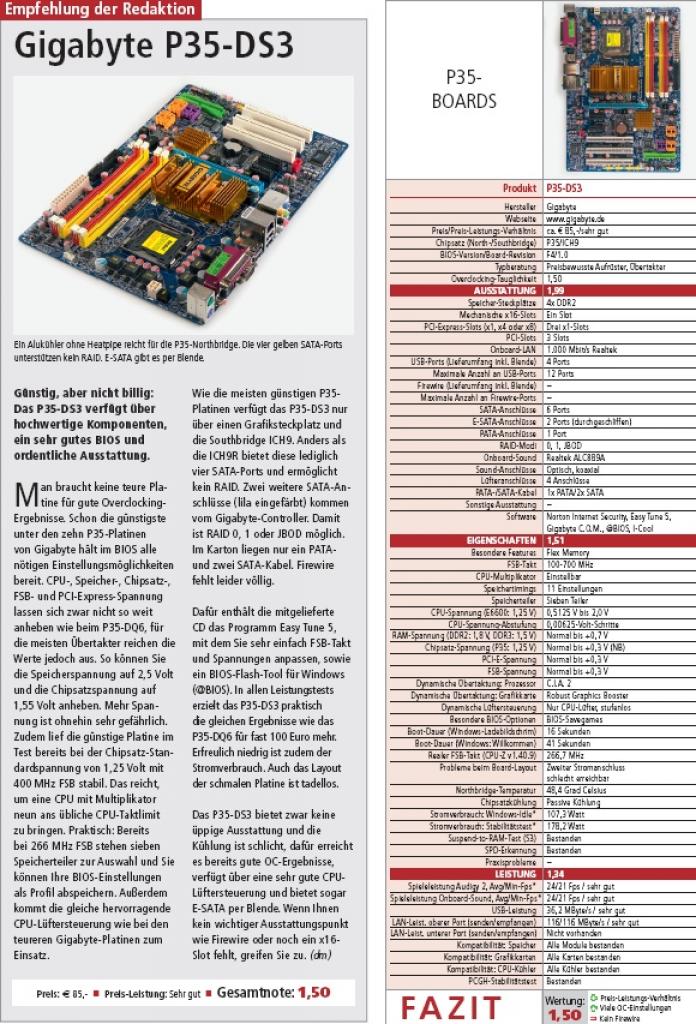 [11/10/2007] Auszug aus dem Artikel in Ausgabe 10/2007 (ab S. 64)