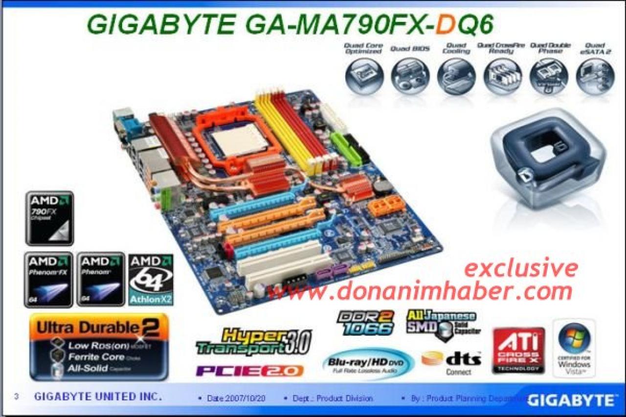 [20/10/2007] Gigabyte 790FX-DQ6 (Bild: forum.donanimhaber.com)