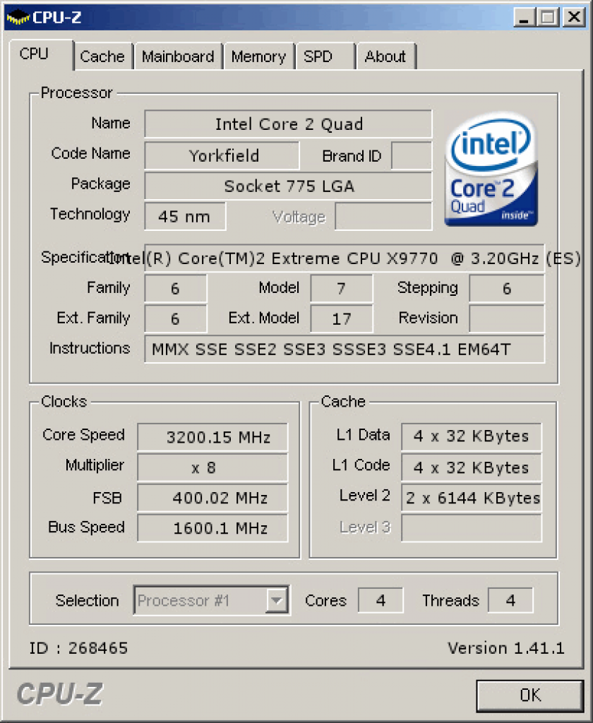 [18/11/2007] CPU-Z-Screenshot