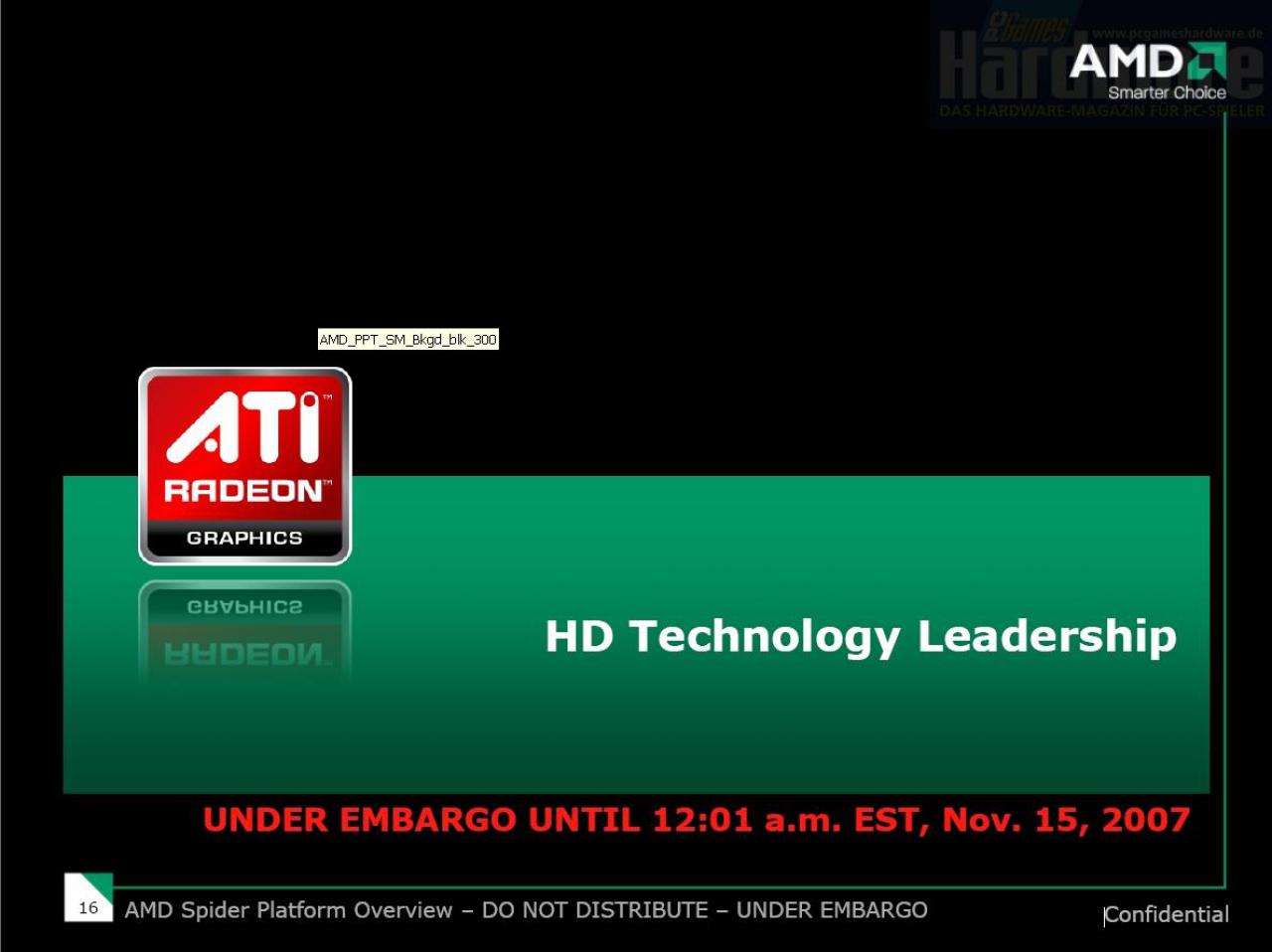 [15/11/2007] AMD-Launchpräsentation HD38x0-Reihe (Bild: PCGH)