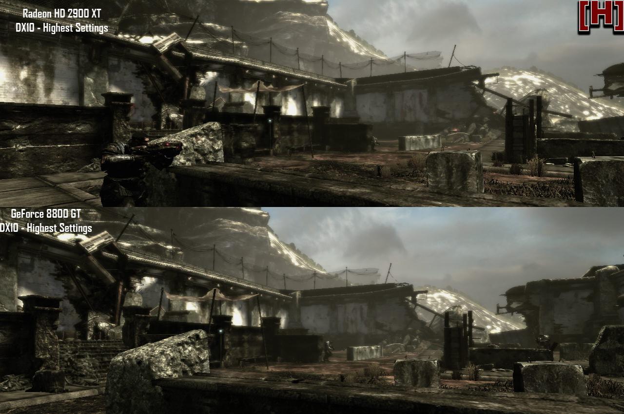 [06/11/2007] Bildvergleich DX10 Radeon 2900 vs. Geforce 8 (Bild: Hardocp)