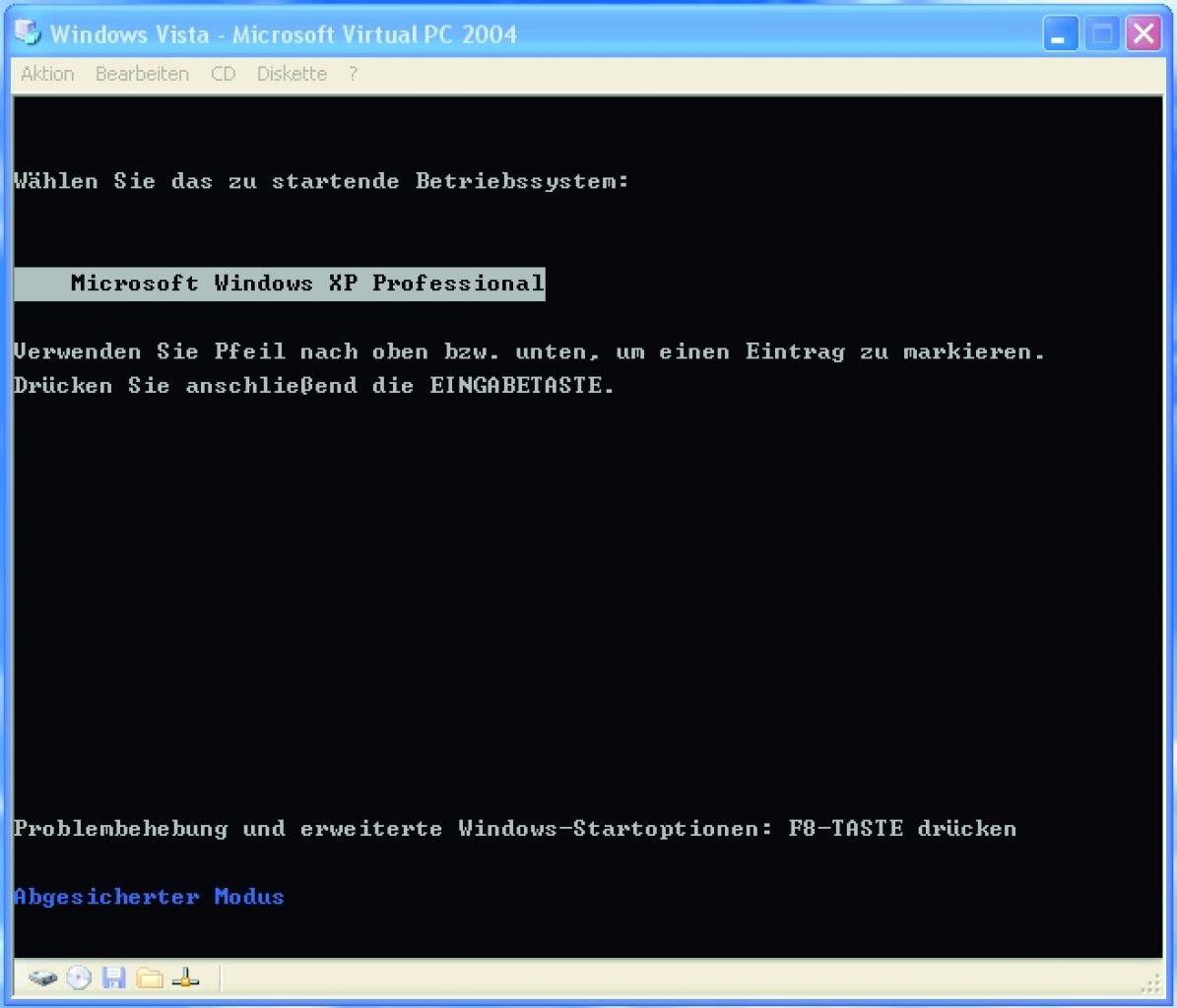 [13/11/2007] Abgesicherten Modus starten. (Bild: PCGH)