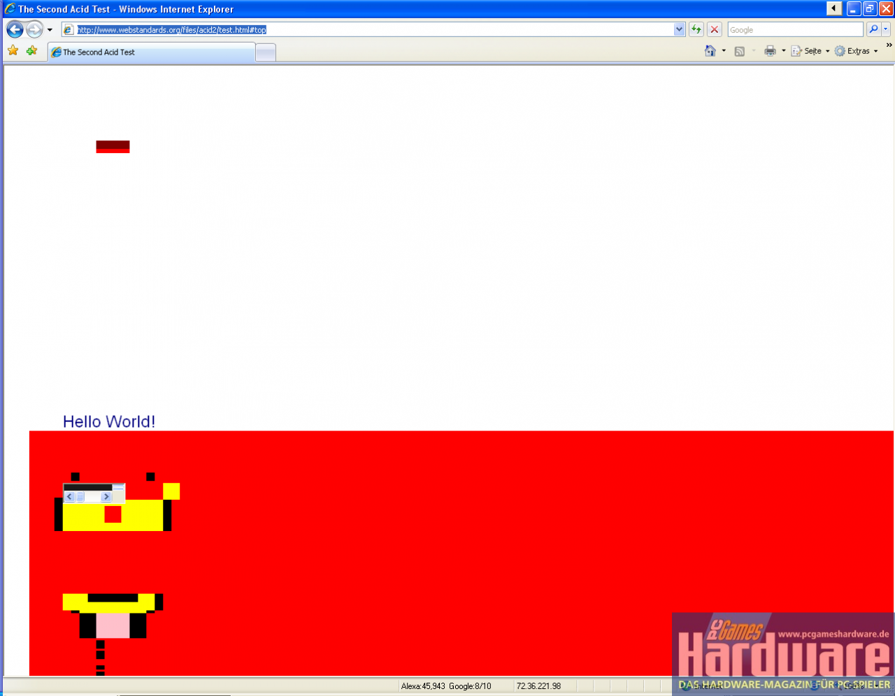[22/11/2007] Acid2-Test mit Internet Explorer 7