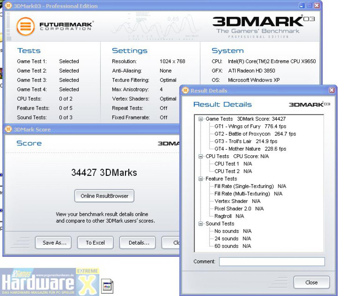 [13/12/2007] MSI HD3850 OC mit Auslieferungstakt (Bild: PCGH Extreme)
