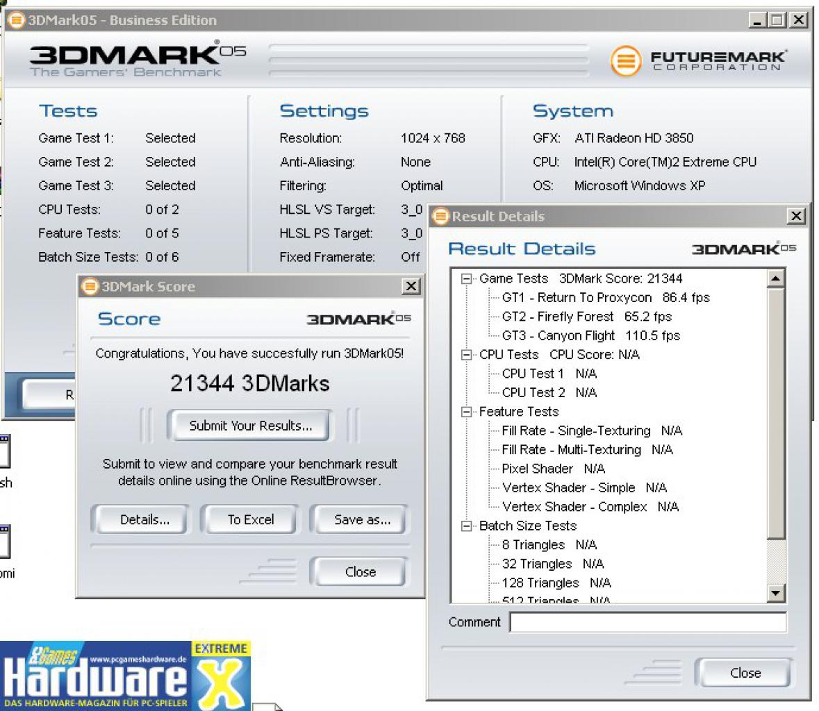 [13/12/2007] MSI HD3850 OC übertaktet (Bild: PCGH Extreme)