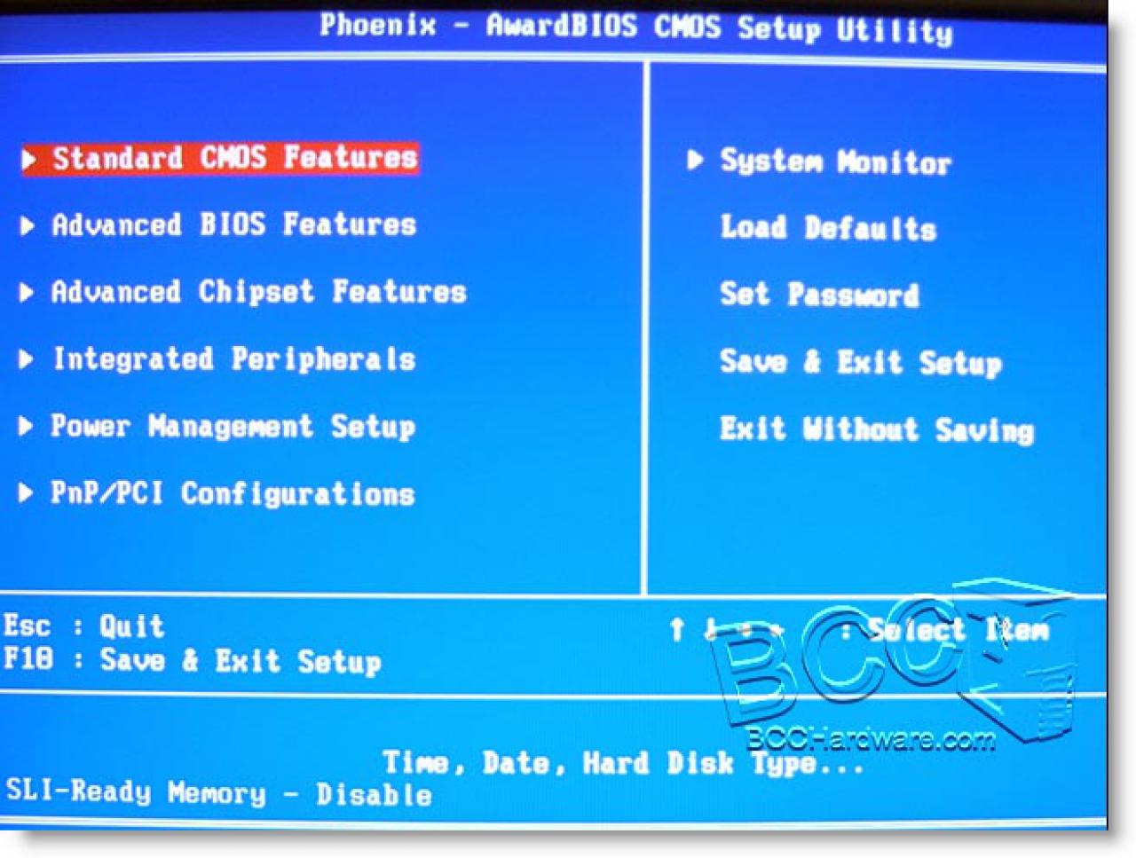 [10/12/2007] BIOS-Übersicht (Bild: bcchardware.com)