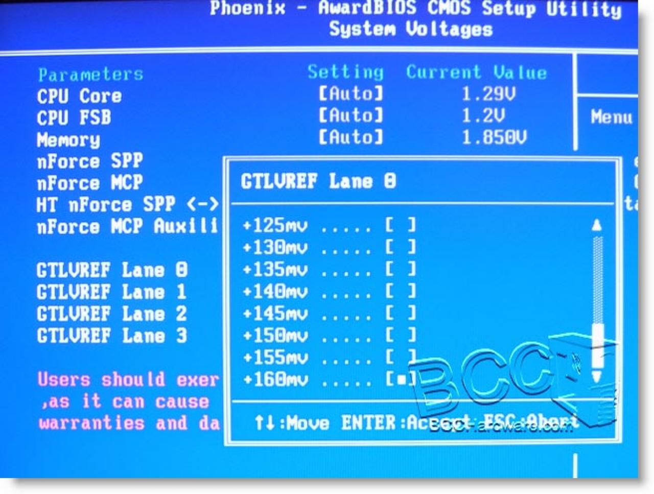 [10/12/2007] GTLVREF-Spannungen (Bild: bcchardware.com)