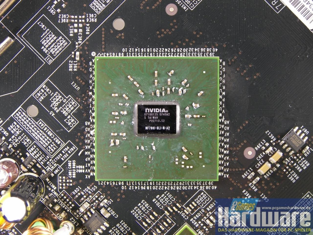 [15/12/2007] Der 780i-SLI-SPP-Chip (Bild: PCGH)