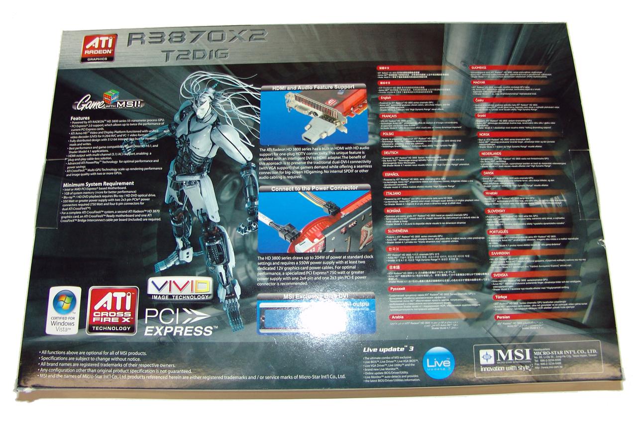 [26/01/2008] Die Box der MSI Radeon HD3870 X2 OC (Bild: tweaktown.com)