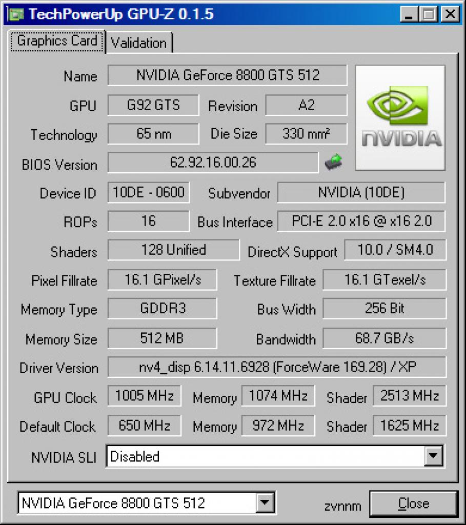 [08/01/2008] GPU-z-Shot der Taktfrequenzen (Bild: PCGHx C2DOwner)