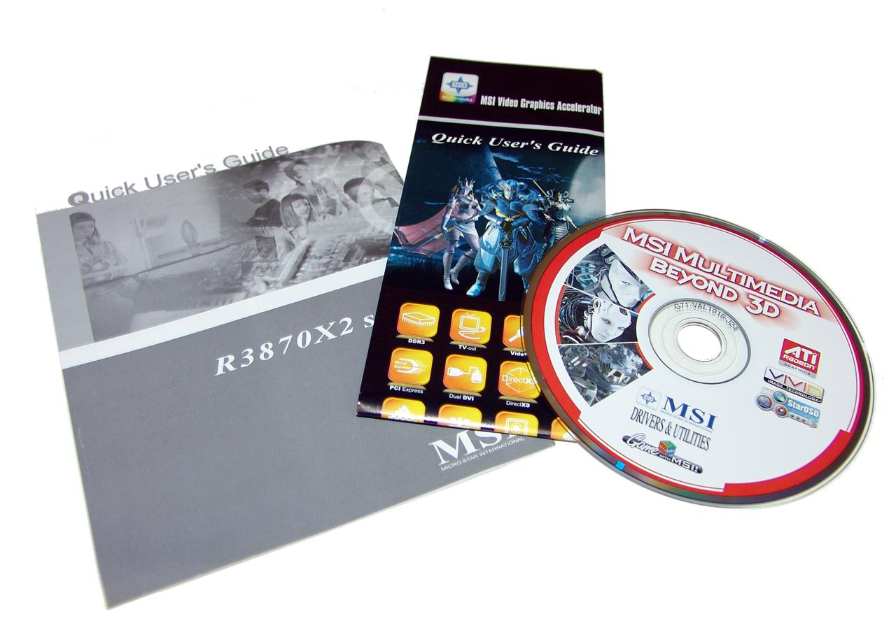 [26/01/2008] MSI Radeon HD3870 X2:Das Handbuch und die Treiber-CD
