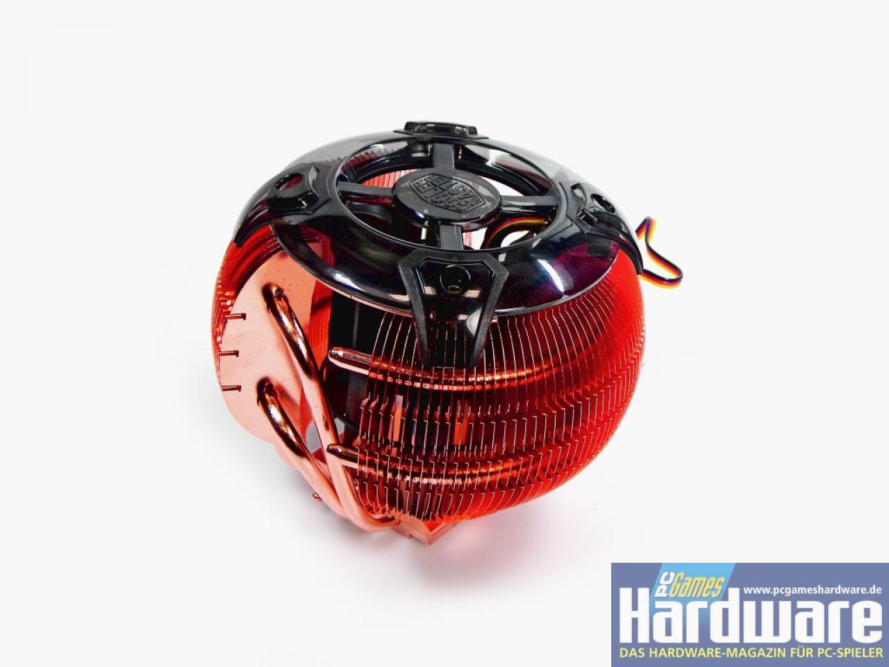 [28/01/2008] Coolermaster Sphere: Das Modell mit Radiallüfter erinnert an den Coolermaster Mars - leider ist das keine besonders schöne Erinnerung.