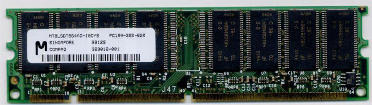[17/01/2008] SDRAM von Micron im PC100-Format und 128 MiByte Fassungsvermögen. (Bild: isotec.com.jp)