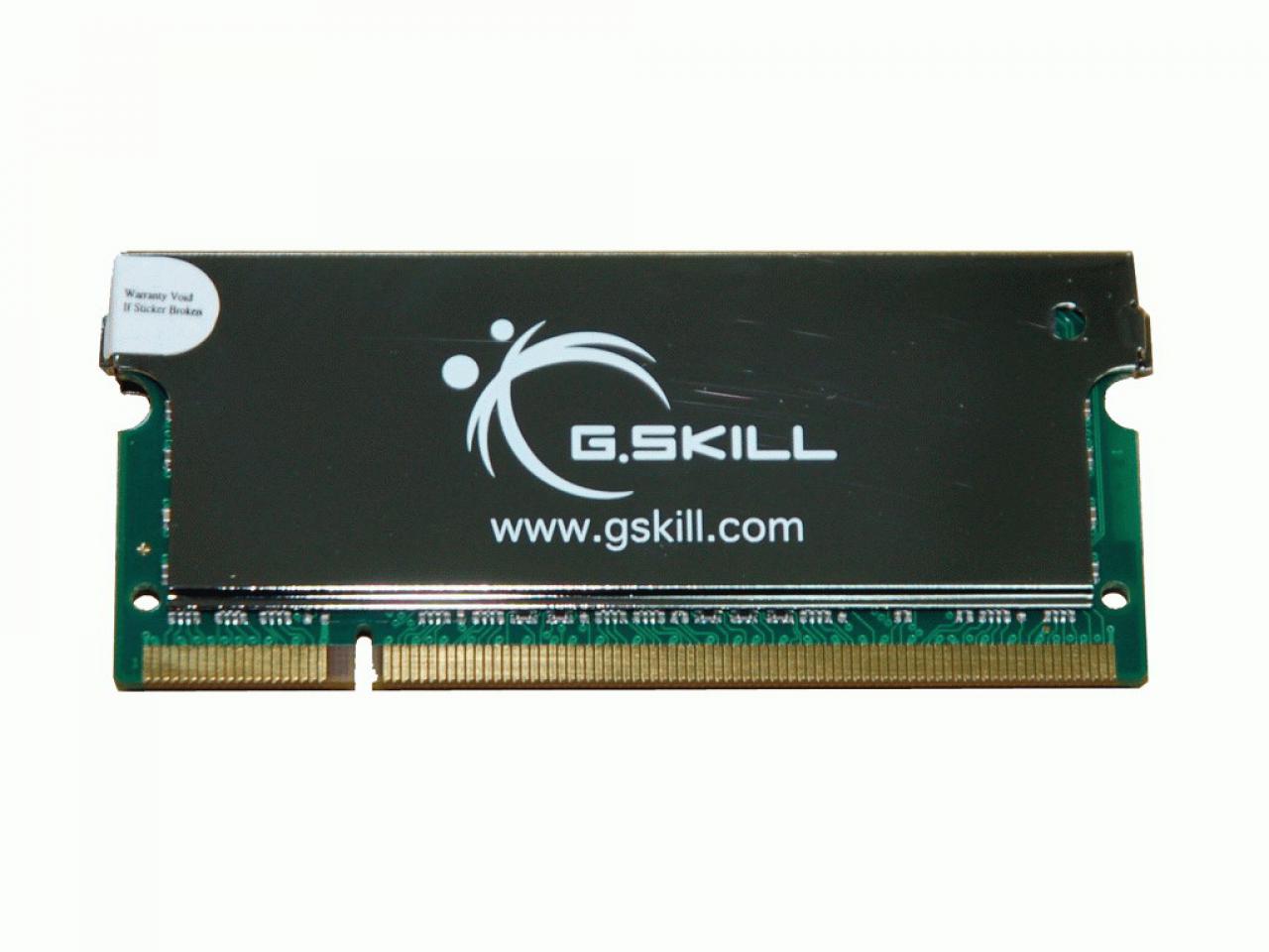 [17/01/2008] SODIMM für den Gebrauch in Laptops. Dieses Gskill-Modell verfügt über einen Heatspreader. (Bild: GSkill)