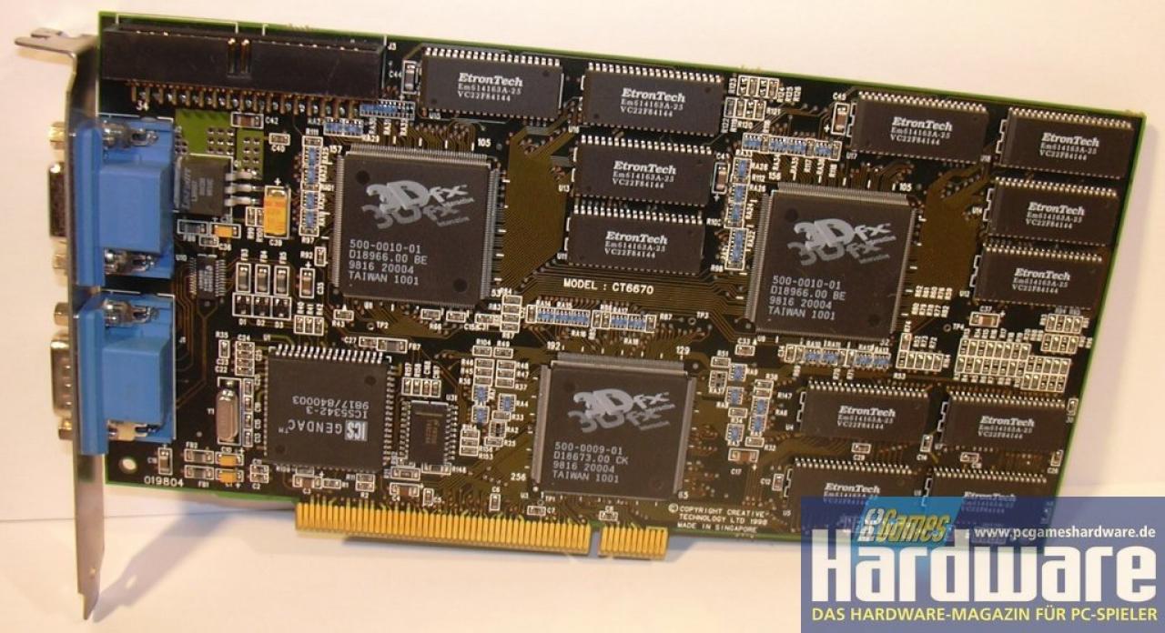 [12/01/2008] 3dfx Voodoo2 12 MiByte (Bild: PCGH)