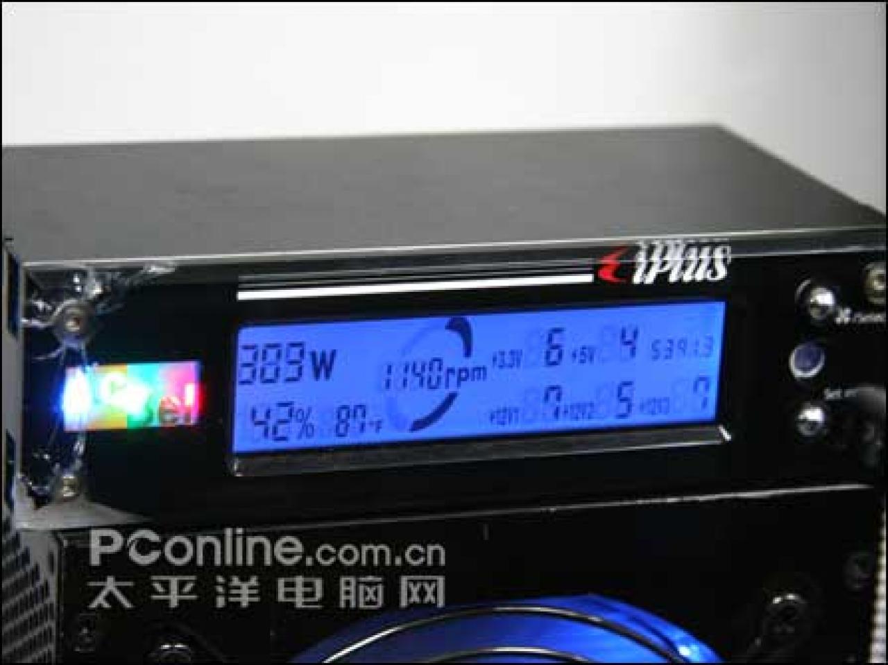 [22/01/2008] Die Leistungsaufnahme des Testsystems mit der Nvidia Geforce 8800 Ultra (Bild: PConline.com.cn)