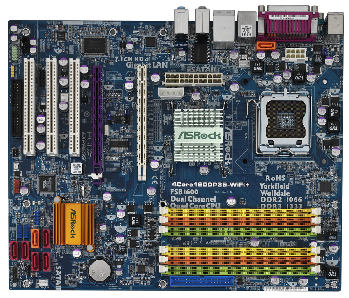 [09/01/2008] 4core1600P35-Wifi: Erstes High-End-Mainboard von Asrock