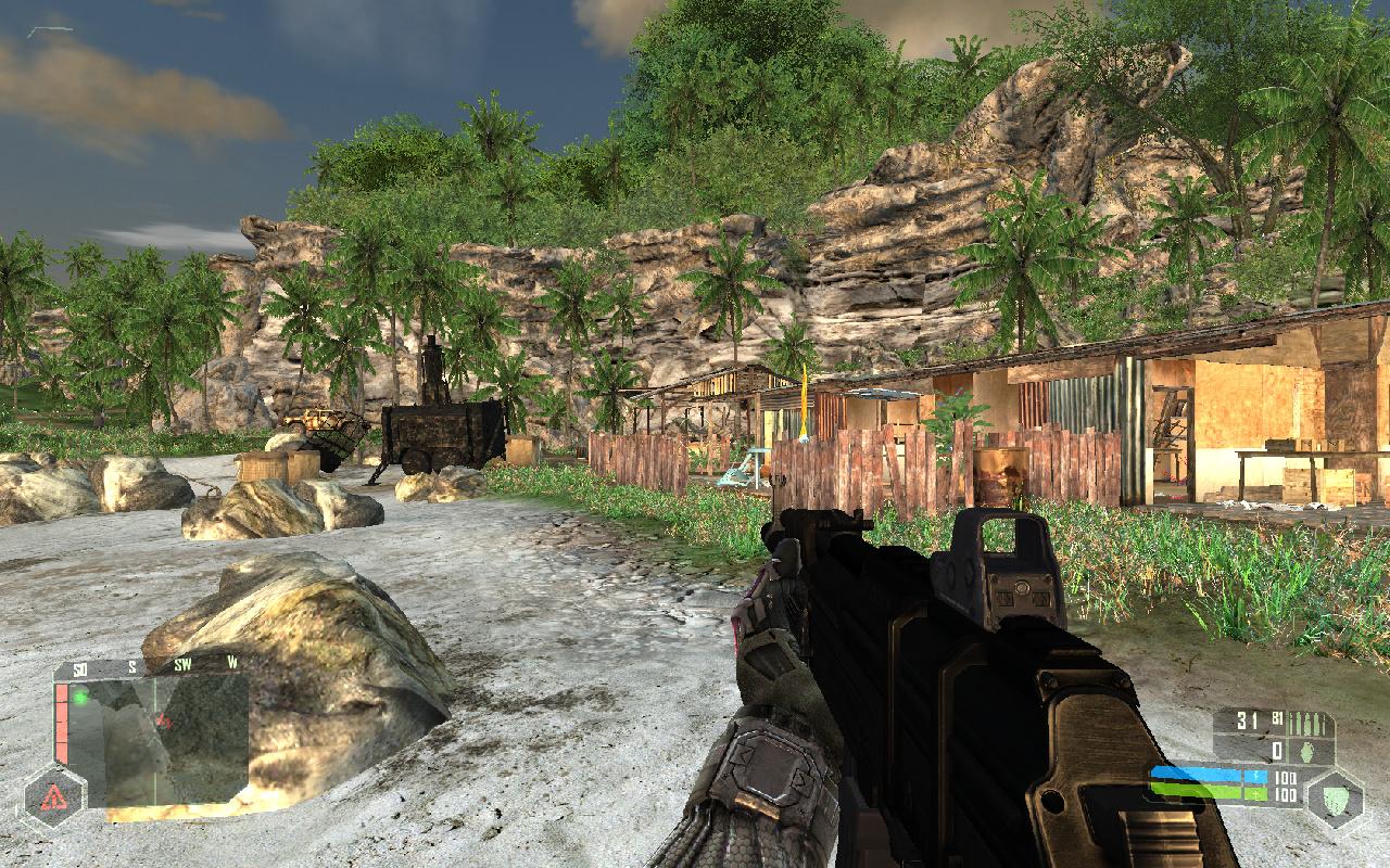 [25/01/2008] Crysis auf einer Chrome S27 (Bild: PCGH)