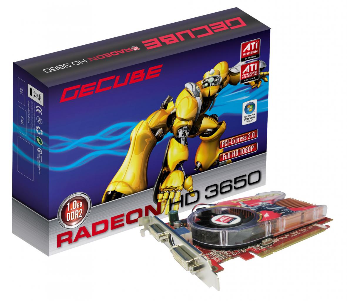 [23/01/2008] GeCube Radeon HD 3650: 1024 MiByte GDDR3 (Bild: GeCube)