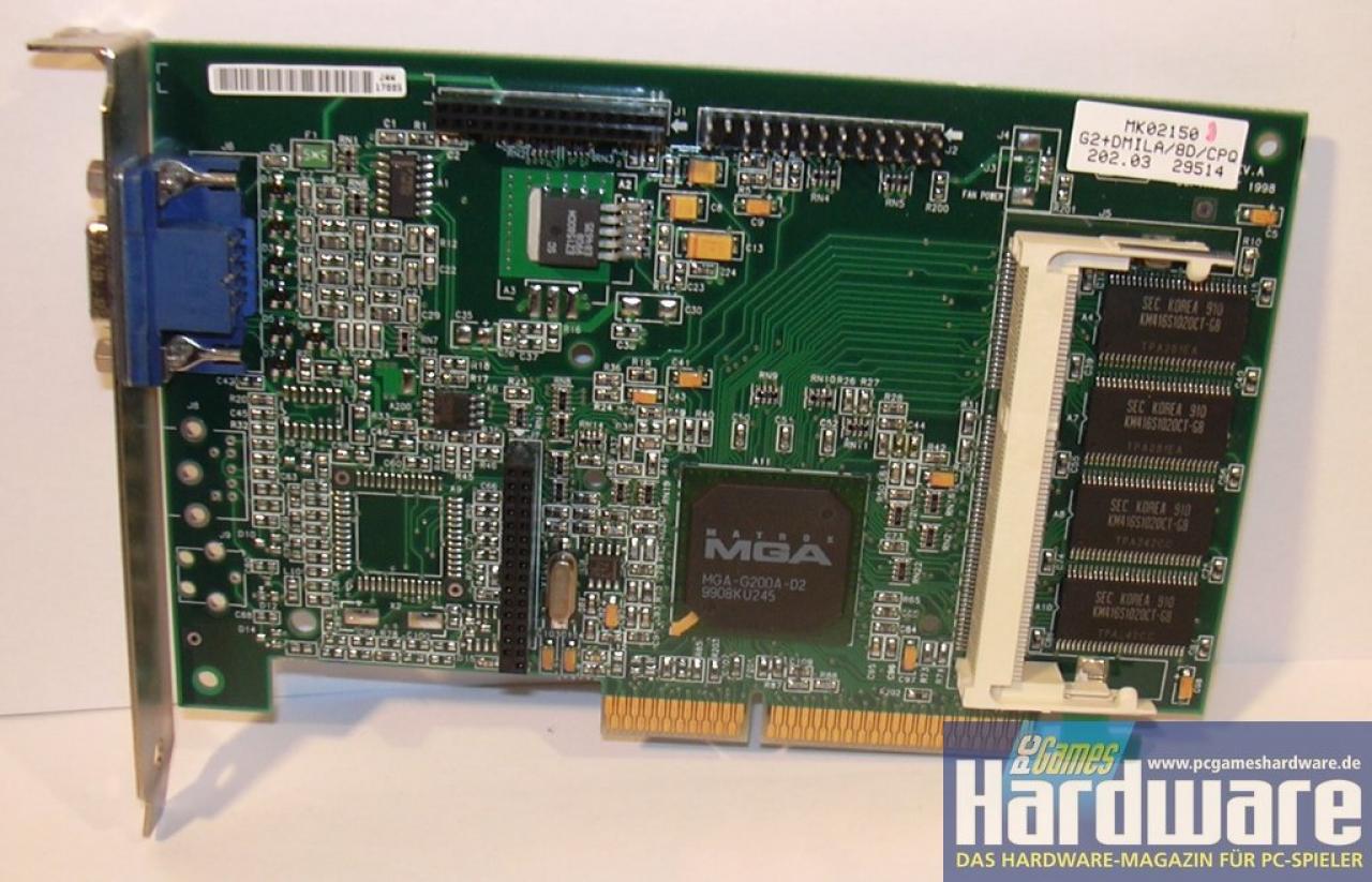 [12/01/2008] Matrox: G200 mit 8 MiByte SD-RAM(Bild: PCGH)