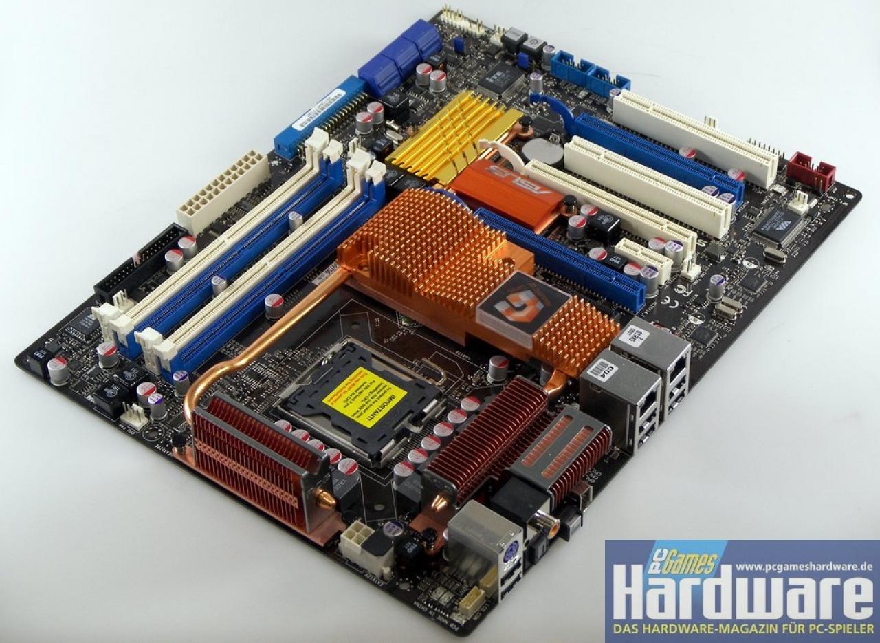 [17/01/2008] Nforce-780i-SLI: Asus-Mainboard auf Basis des Nvidia-Chipsatzes (Bild: PCGH)