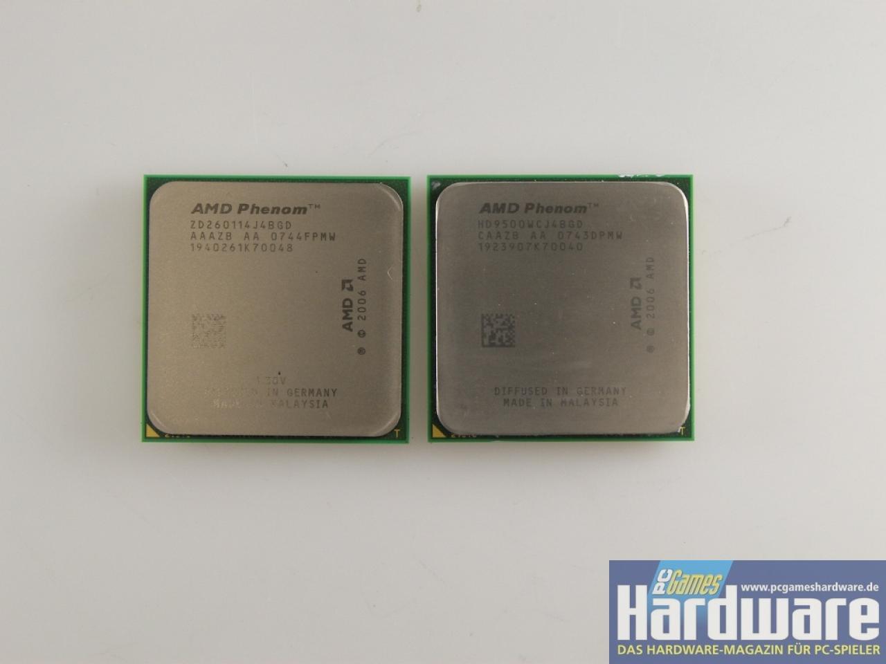 [07/01/2008] Phenom 9900 ES neben dem Phenom 9500 (Bild: PCGH)