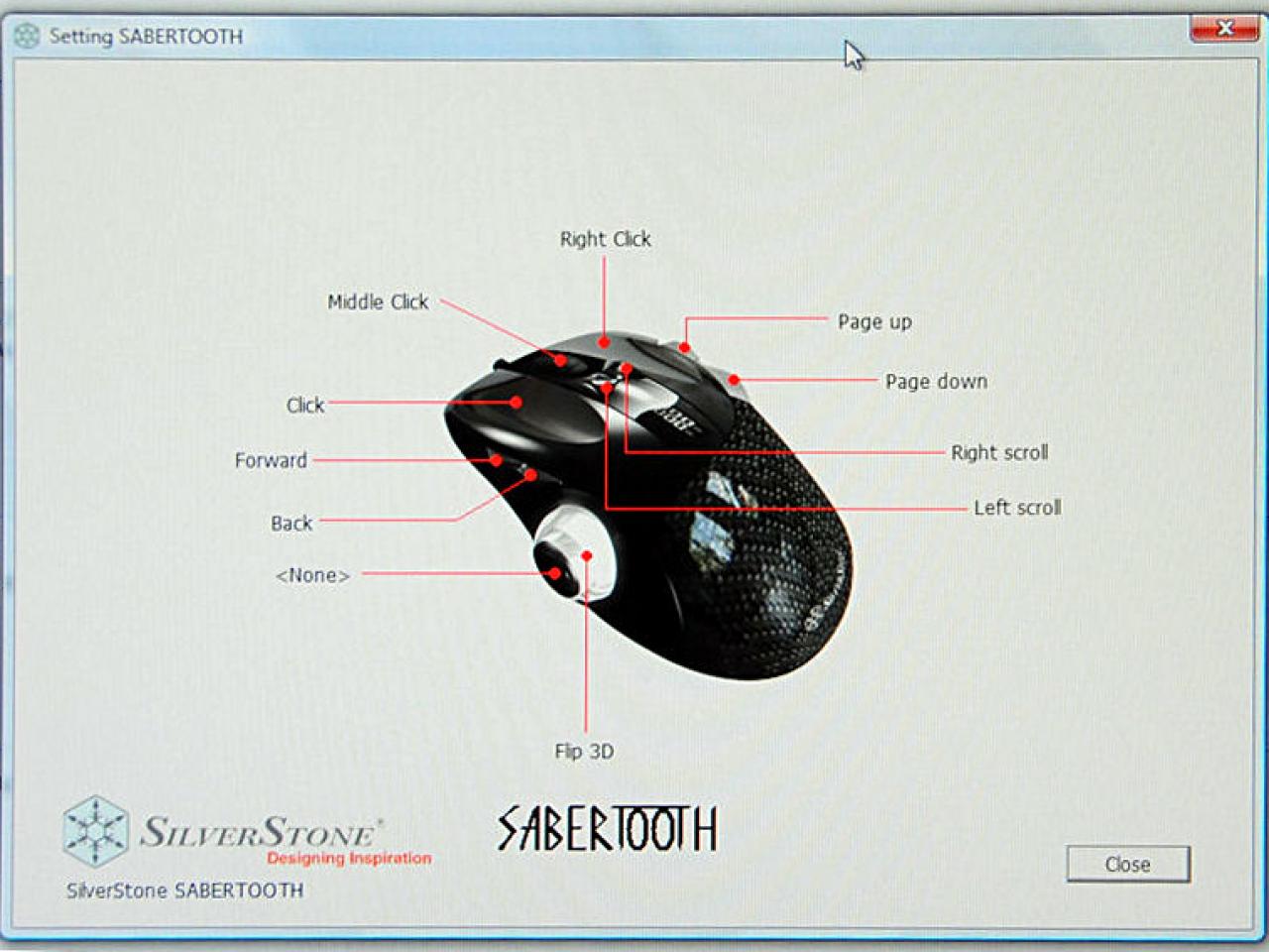 [11/01/2008] Silverstone Sabertooth-Maus: Über die Software lassen sich viele Einstellungen vornehmen (Bild: Forums.vr-zone.com) 
