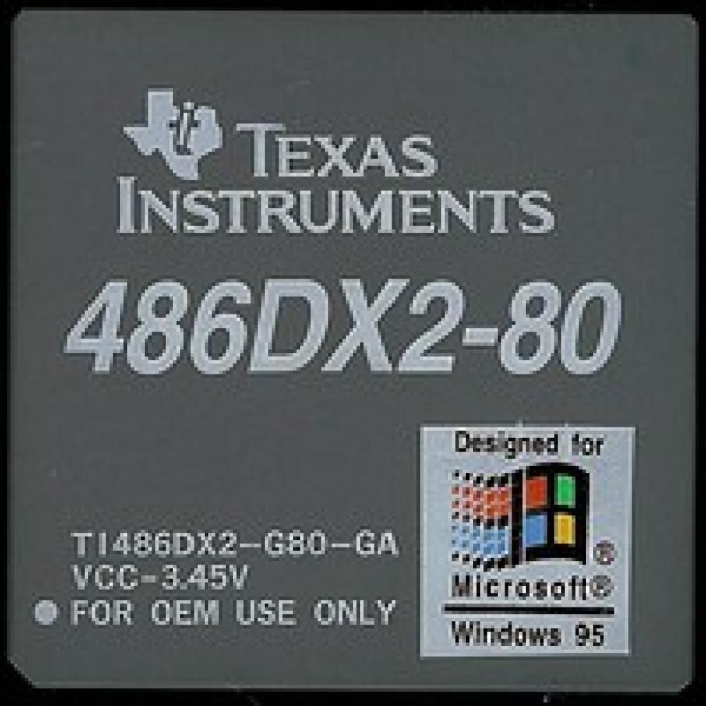 [14/01/2008] Einer der späteren Texas-Instruments-Chips auf 486er-Basis (Bild: cpushack.net)