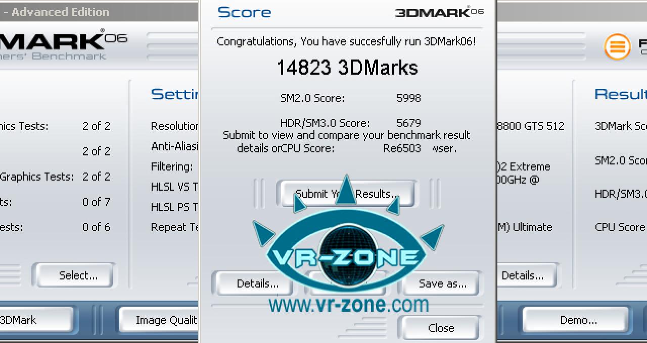 [12/01/2008] 14.823 Punkte mit den Standardtaktraten 675/1675/990. (VR-Zone.com)