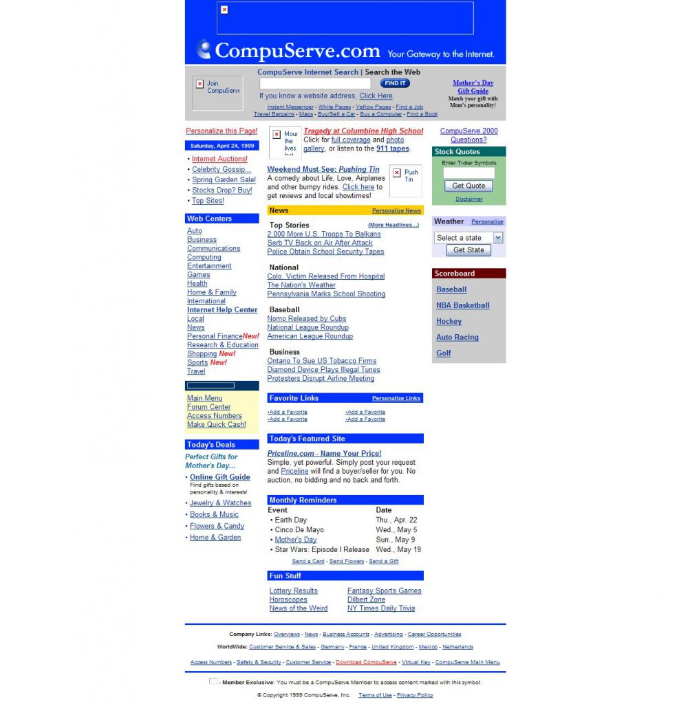 [29/01/2008] Compuserve anno 1999