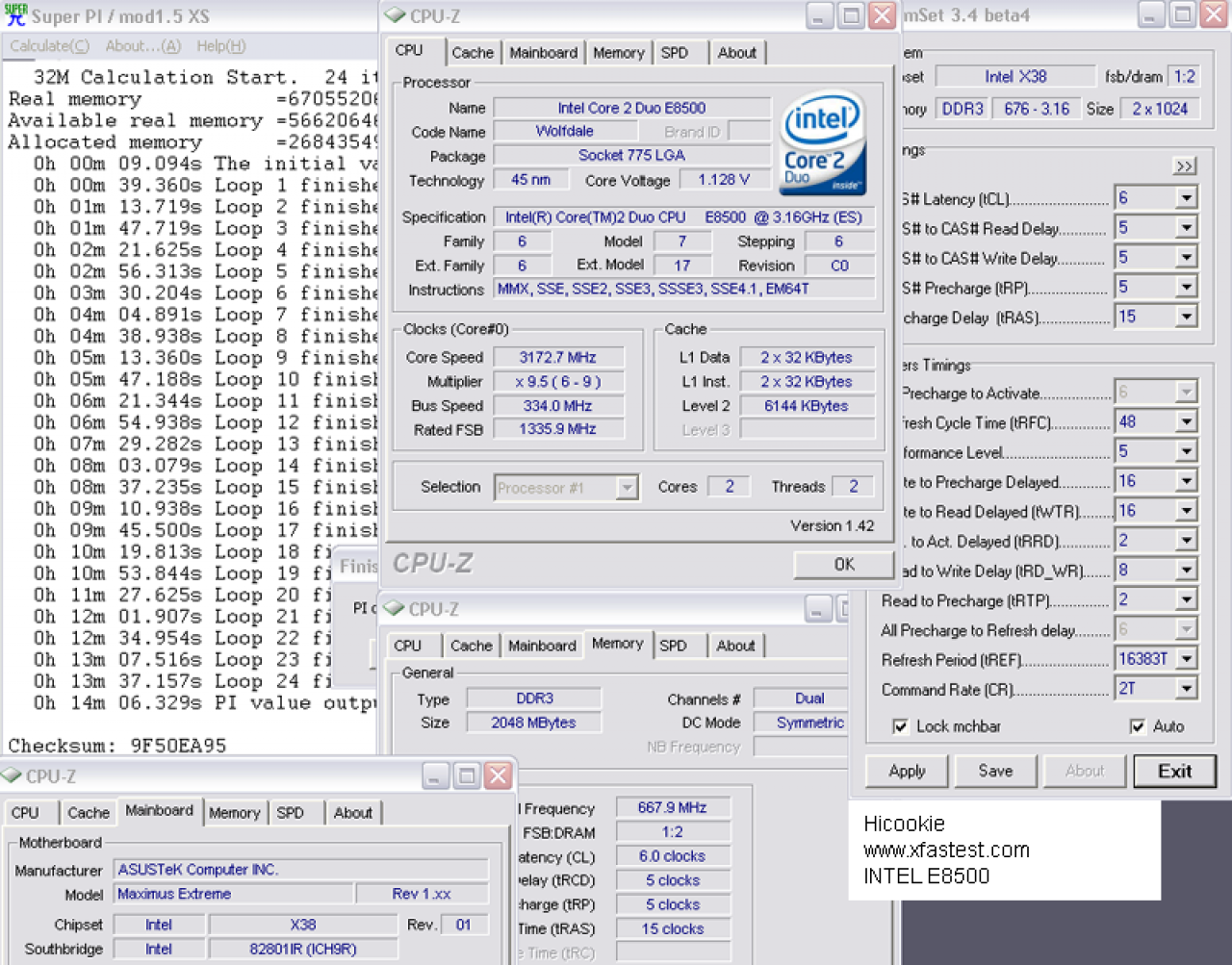 [07/01/2008] Super Pi: 32M-Test(E8500@ 3,17 Gigahertz)