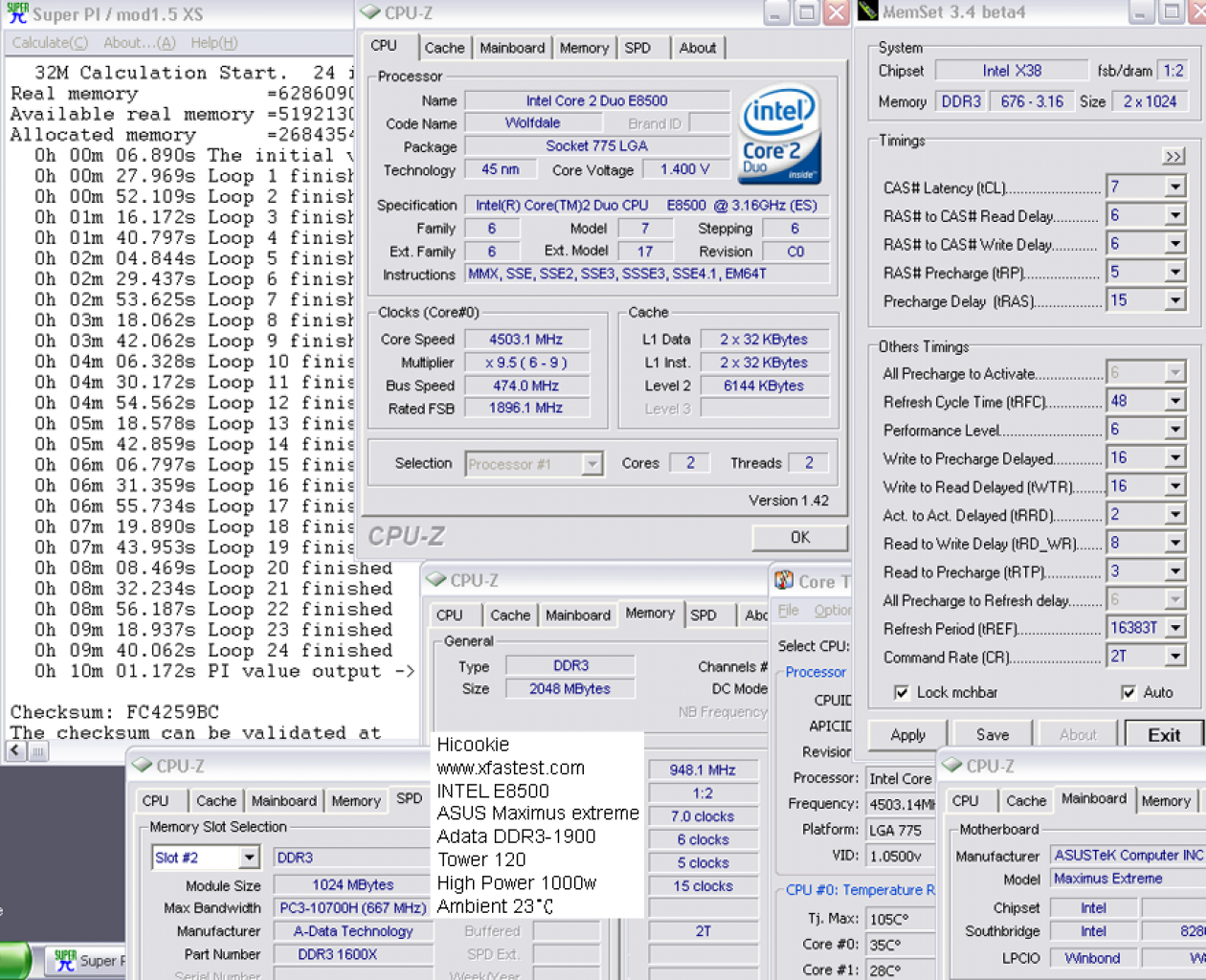 [07/01/2008] E8500@ 4,5 Gigahertz