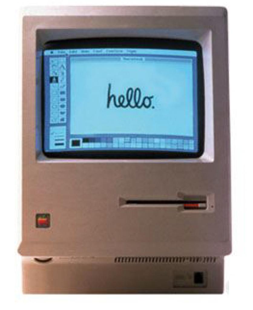 [23/01/2008] Das grafische Interface des Macs war DOS weit voraus, Windows noch nicht auf dem Markt.