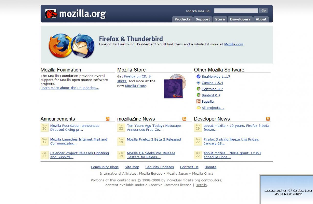 [29/01/2008] Mozilla anno 2008
