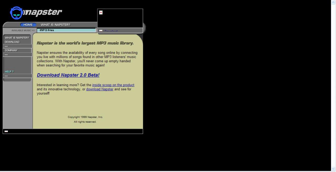 [29/01/2008] Napster anno 1999