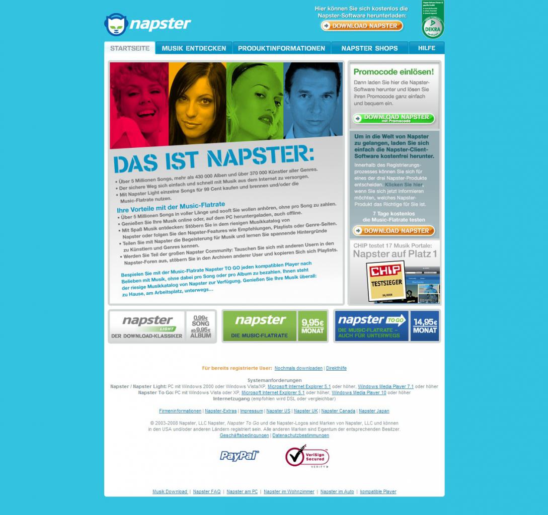 [29/01/2008] Napster anno 2008