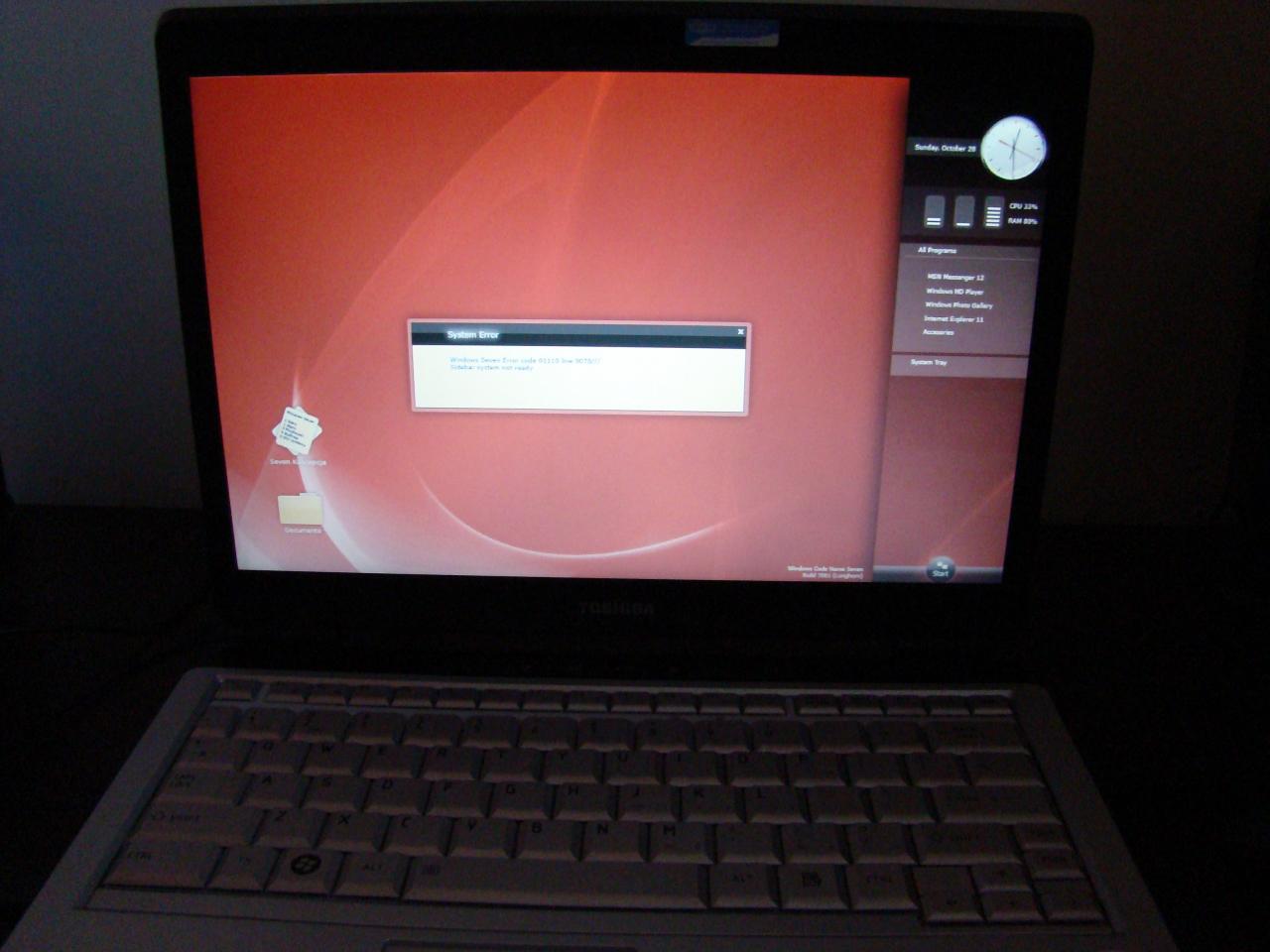 [22/01/2008] Windows Seven: Dieses Bilder ist offenbar eine Fälschung.