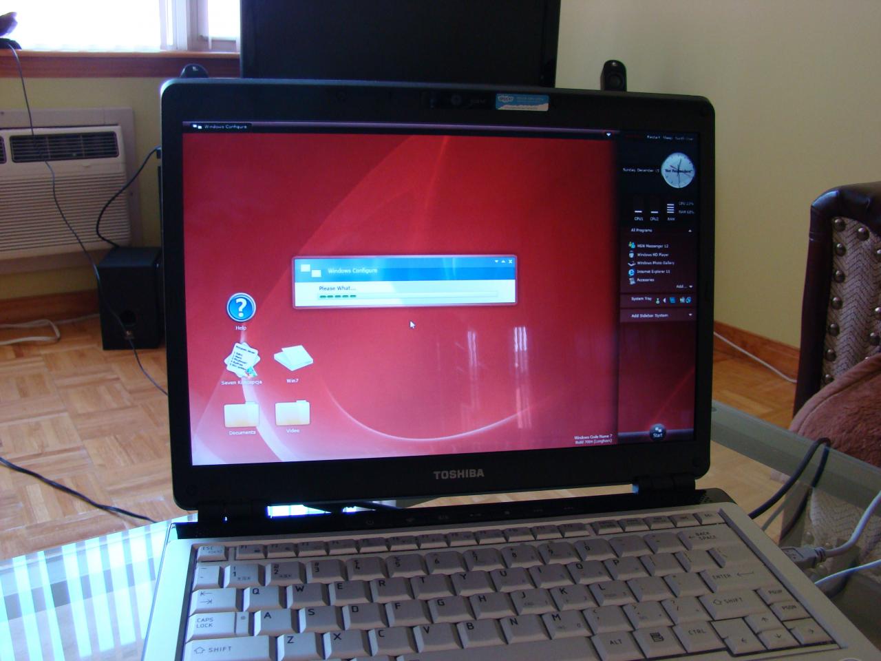 [22/01/2008] Windows Seven: Dieses Bilder ist offenbar eine Fälschung.
