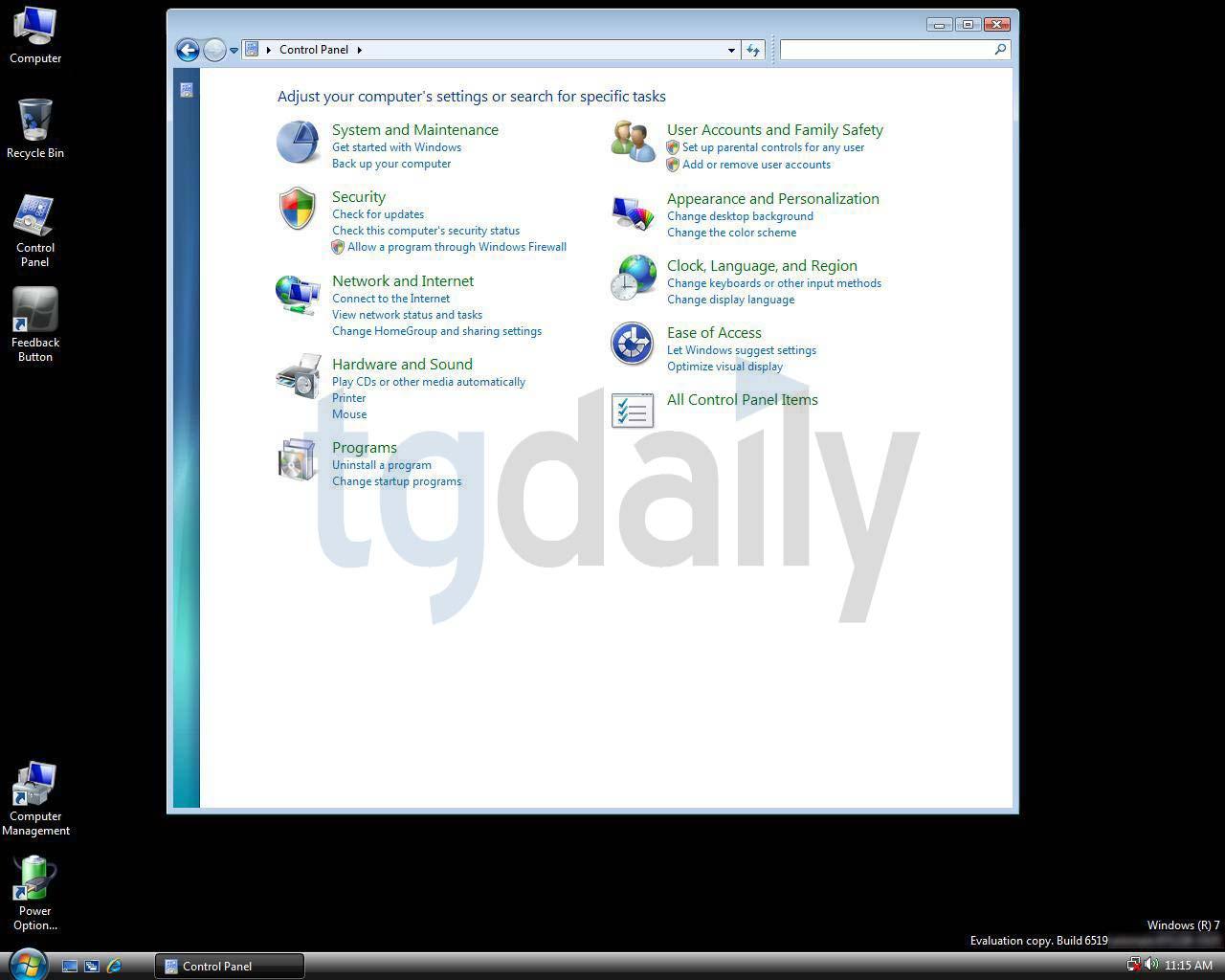 [30/01/2008] Windows 7: Bild TG Daily
